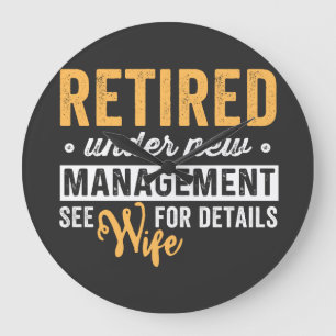 retired under new management see wife for details. large clock