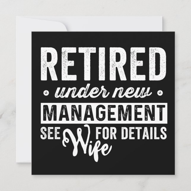retired under new management see wife for details. save the date (Front)