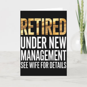 Retired Us Army Under New Management See Wife For  Card