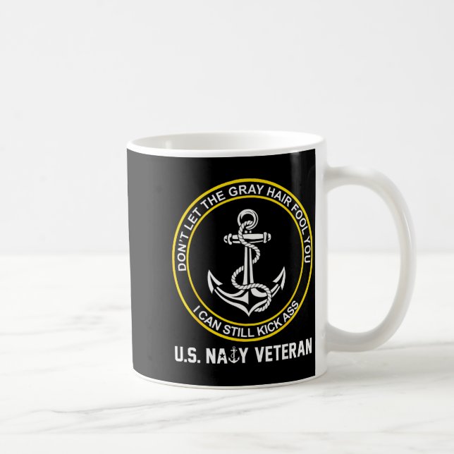 Retired us sailor funny old man us naval veteran coffee mug (Right)