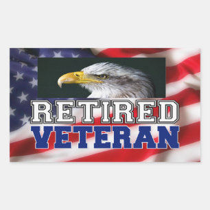 Retired Veteran Rectangular Sticker
