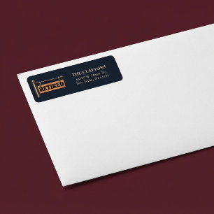 Retired Wooden Hanging Sign Return Address Labels