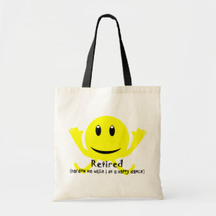 "Retired" YELLOW HAPPY DANCE Tote Bag