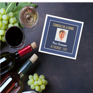 Retiree Congrats! Photo Retirement Napkin