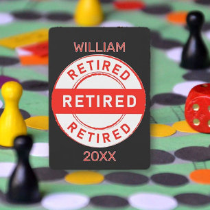 Retiree Fun! Custom Retirement gift Playing Cards