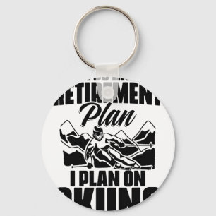 Retiree Funny Retirement Retire Pension Skiing Ret Key Ring