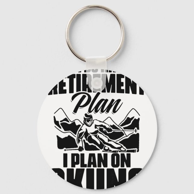 Retiree Funny Retirement Retire Pension Skiing Ret Key Ring (Front)