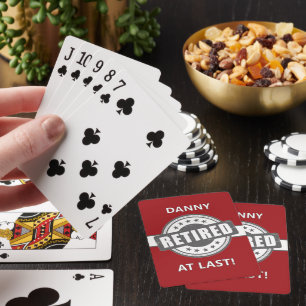 Retiree Gift! Personalised Retirement  Playing Cards