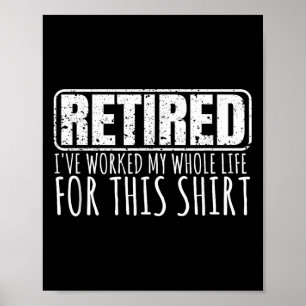 Retiree Gifts For Men Funny Retirement With Saying Poster