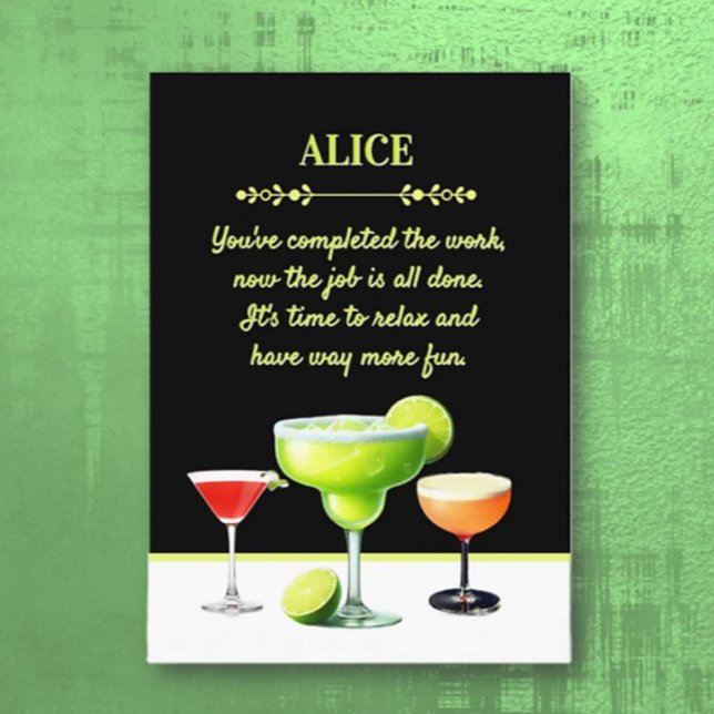  Retiree Happy Hour Personalised Greeting Card (Creator Uploaded)