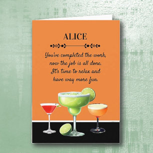  Retiree Happy Hour Personalised Greeting Card