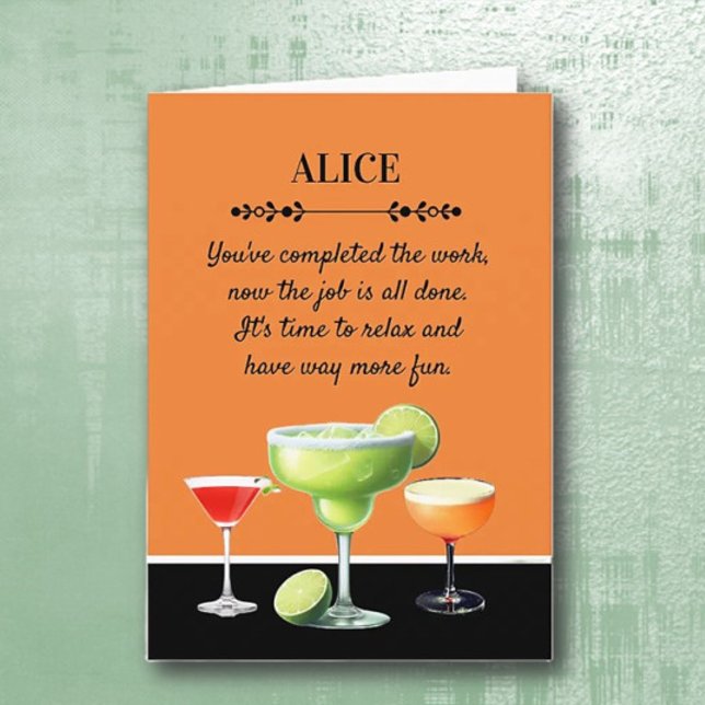  Retiree Happy Hour Personalised Greeting Card (Creator Uploaded)