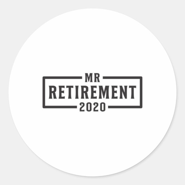 Retirement 2020 Retire Retired Grandpa Gift Idea Classic Round Sticker (Front)