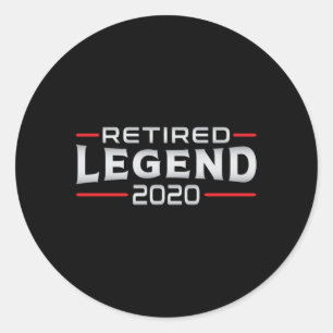 Retirement 2020 Retired Grandpa Retire Funny Gift Classic Round Sticker