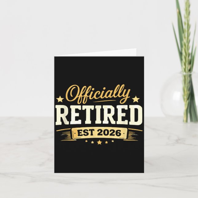 Retirement 2026 funny not problem anymore for men card (Front)