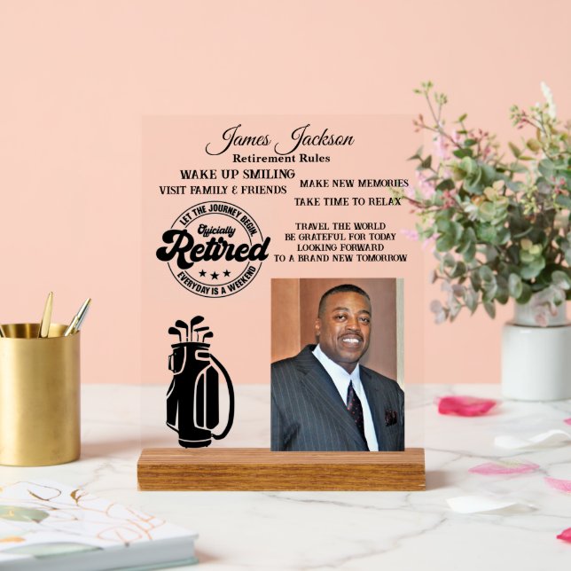 Retirement Acrylic Sign (Wedding)
