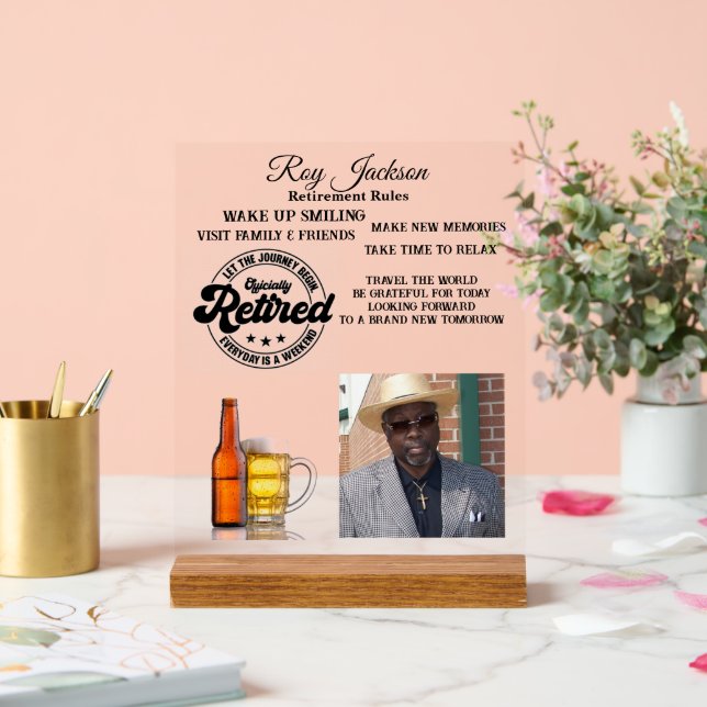 Retirement Acrylic Sign (Wedding)