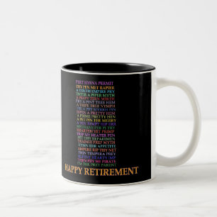 Retirement Anagram mug