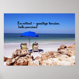 Retirement and a pension poster
