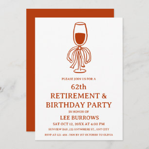 Retirement and Birthday Party Invitation