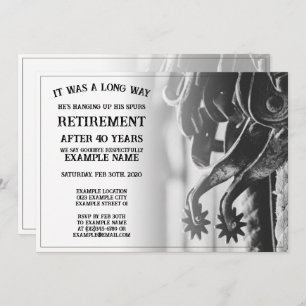 Retirement announcement with old spurs