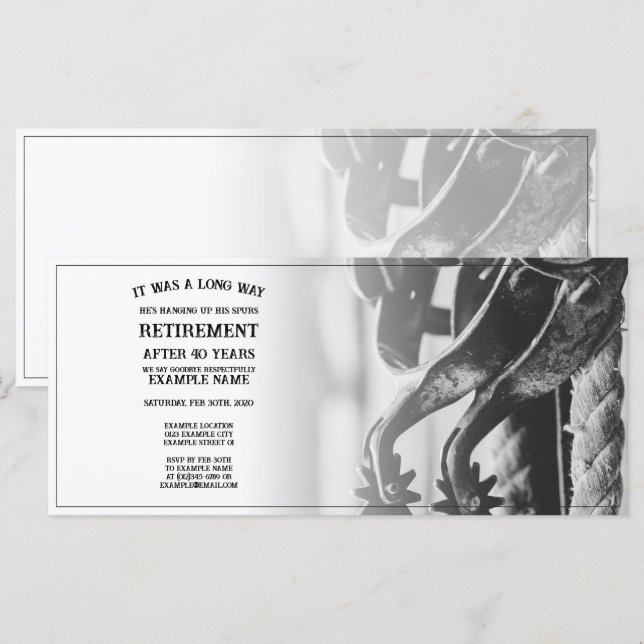 Retirement announcement with old spurs (Front/Back)