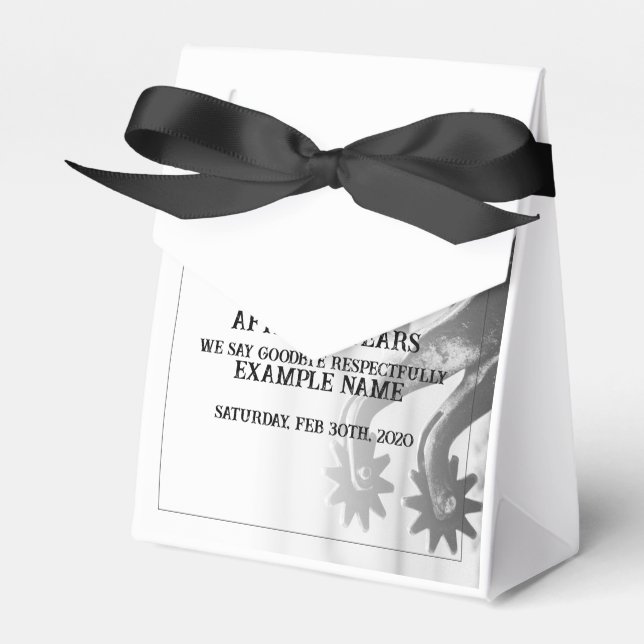 Retirement announcement with old spurs favour box (Front Side)