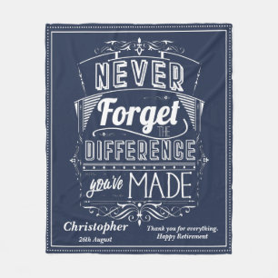 Retirement Appreciation Never Forget Fleece Blanket