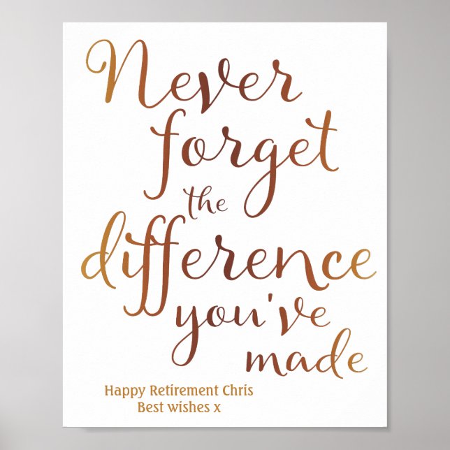 Retirement Appreciation Party Print Sign (Front)