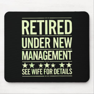 Retirement Art For Men Dad Husband Retired Retirem Mouse Pad