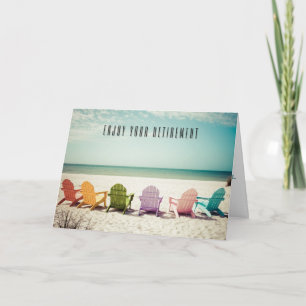 Retirement Beach Chairs Card