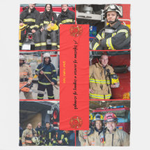Retirement blanket personalised for Fireman Gift
