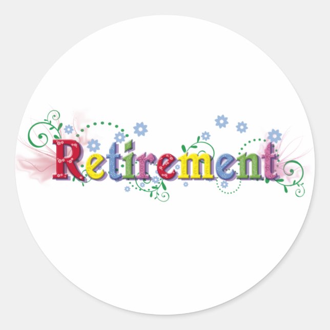 Retirement Bliss Classic Round Sticker (Front)