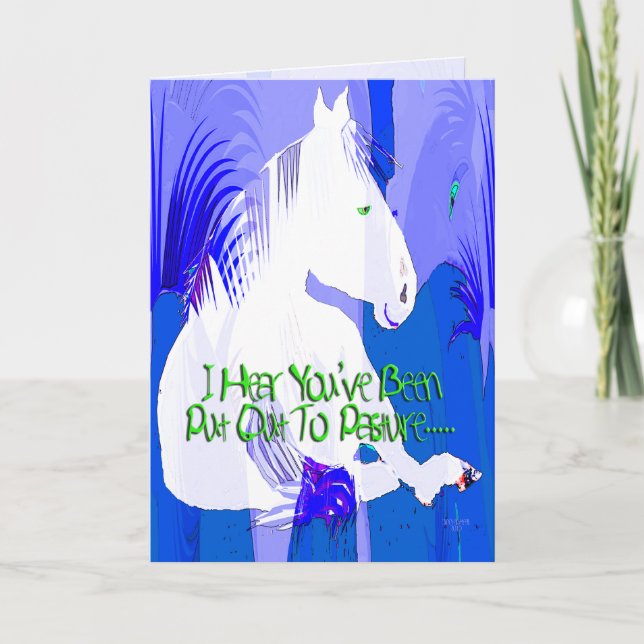 Retirement Blues Greeting Card (Front)
