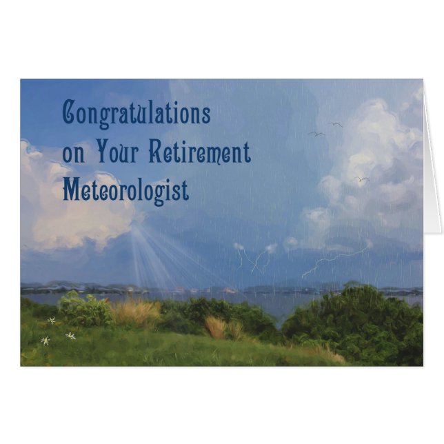 Retirement Card for a Meteorologist (Front Horizontal)
