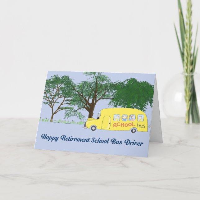 Retirement Card for School Bus Driver (Front)