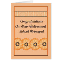 Retirement Card for School Principal with Flowers