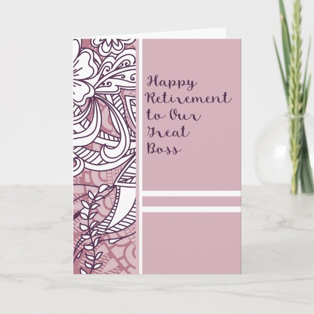 Retirement Card for Your Great Boss (Front)