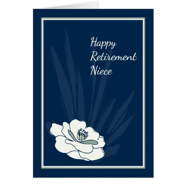 Retirement Card for your Niece in Blue (Front)