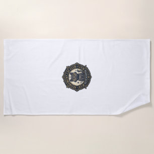 Retirement Cat Cat Dad Gift Idea - Retirement Cat Beach Towel