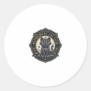 Retirement Cat Cat Dad Gift Idea - Retirement Cat  Classic Round Sticker