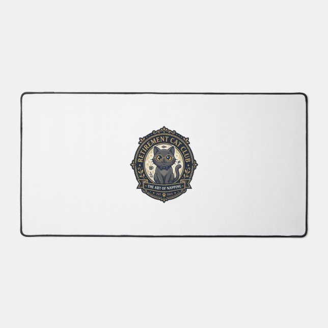Retirement Cat Cat Dad Gift Idea - Retirement Cat  Desk Mat (Front)