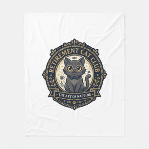 Retirement Cat Cat Dad Gift Idea - Retirement Cat Fleece Blanket