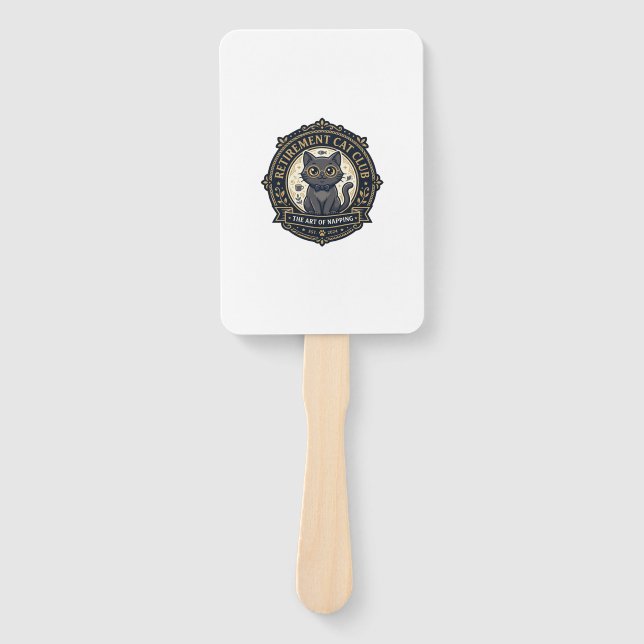 Retirement Cat Cat Dad Gift Idea - Retirement Cat  Hand Fan (Front)