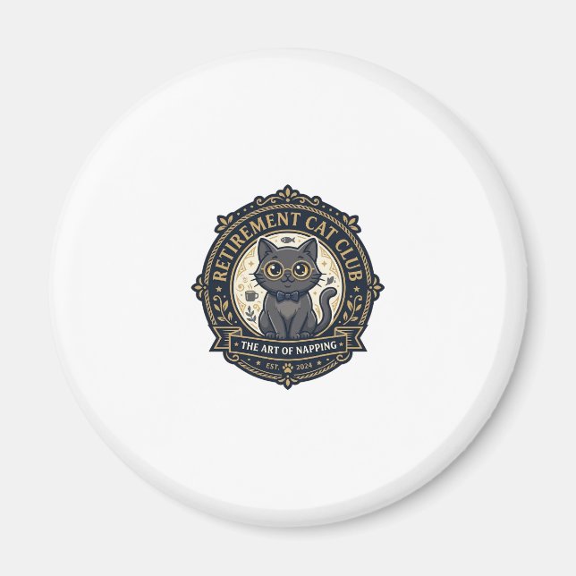 Retirement Cat Cat Dad Gift Idea - Retirement Cat  Magnet (Front)