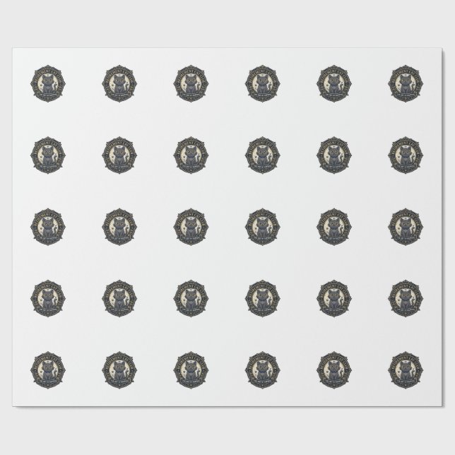 Retirement Cat Cat Dad Gift Idea - Retirement Cat  Wrapping Paper (Flat)