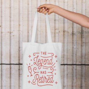 Retirement Celebration Lettering Tote Bag  