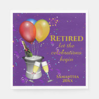 Retirement Celebration Purple Paper