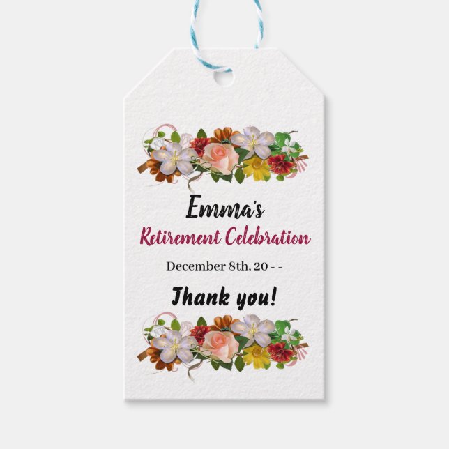 Retirement Celebration Tag (Front)