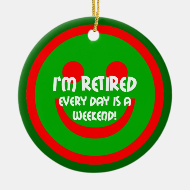 retirement ceramic tree decoration (Front)